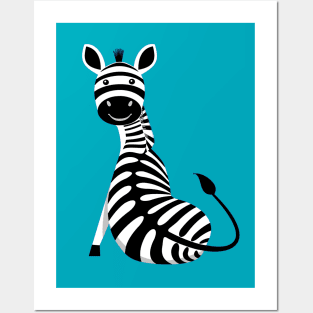 SITTING ZEBRA #4 Posters and Art